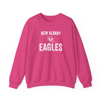 Adult Unisex Vintage Distressed New Albany Eagles Graphic Sweatshirt