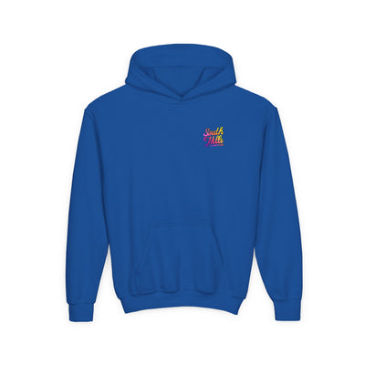 Youth South Hills Swim Club Sunset Script Graphic Hoodie