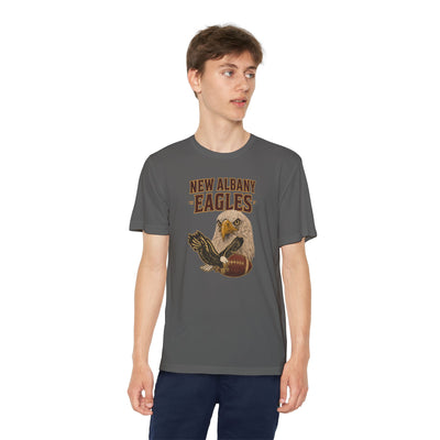 Youth New Albany Gridiron Eagle Graphic Sport-Tek Competitor Performance Tee