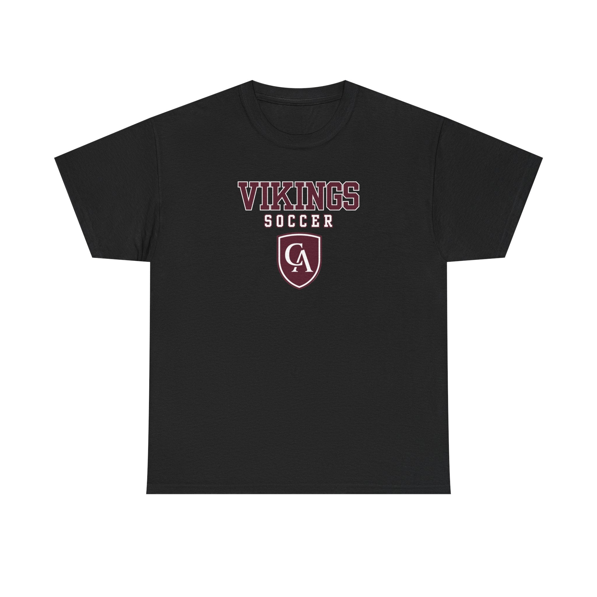 Adult Unisex Columbus Academy Vikings Soccer Graphic Short Sleeve Gildan Heavy Tee