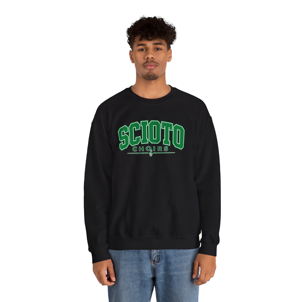 Adult Unisex Dublin Scioto Choirs Varsity Block Letter Graphic Sweatshirt