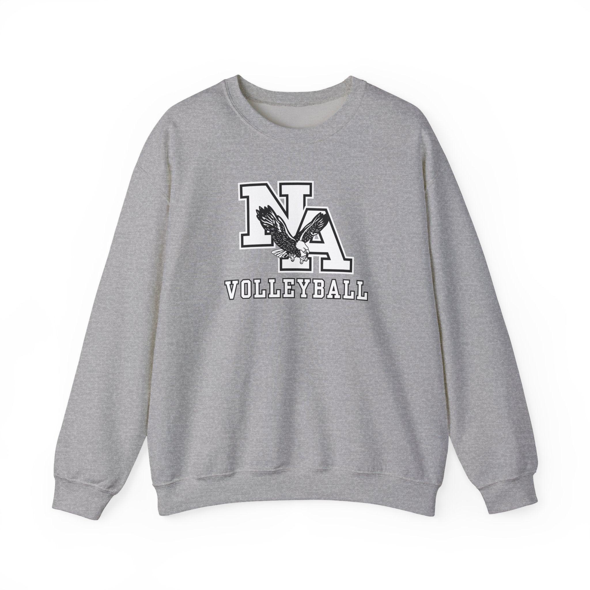 Adult Unisex New Albany Volleyball Classic White and Black Logo Graphic Sweatshirt
