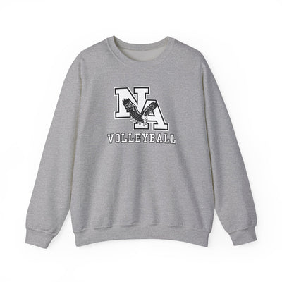 Adult Unisex New Albany Volleyball Classic White and Black Logo Graphic Sweatshirt