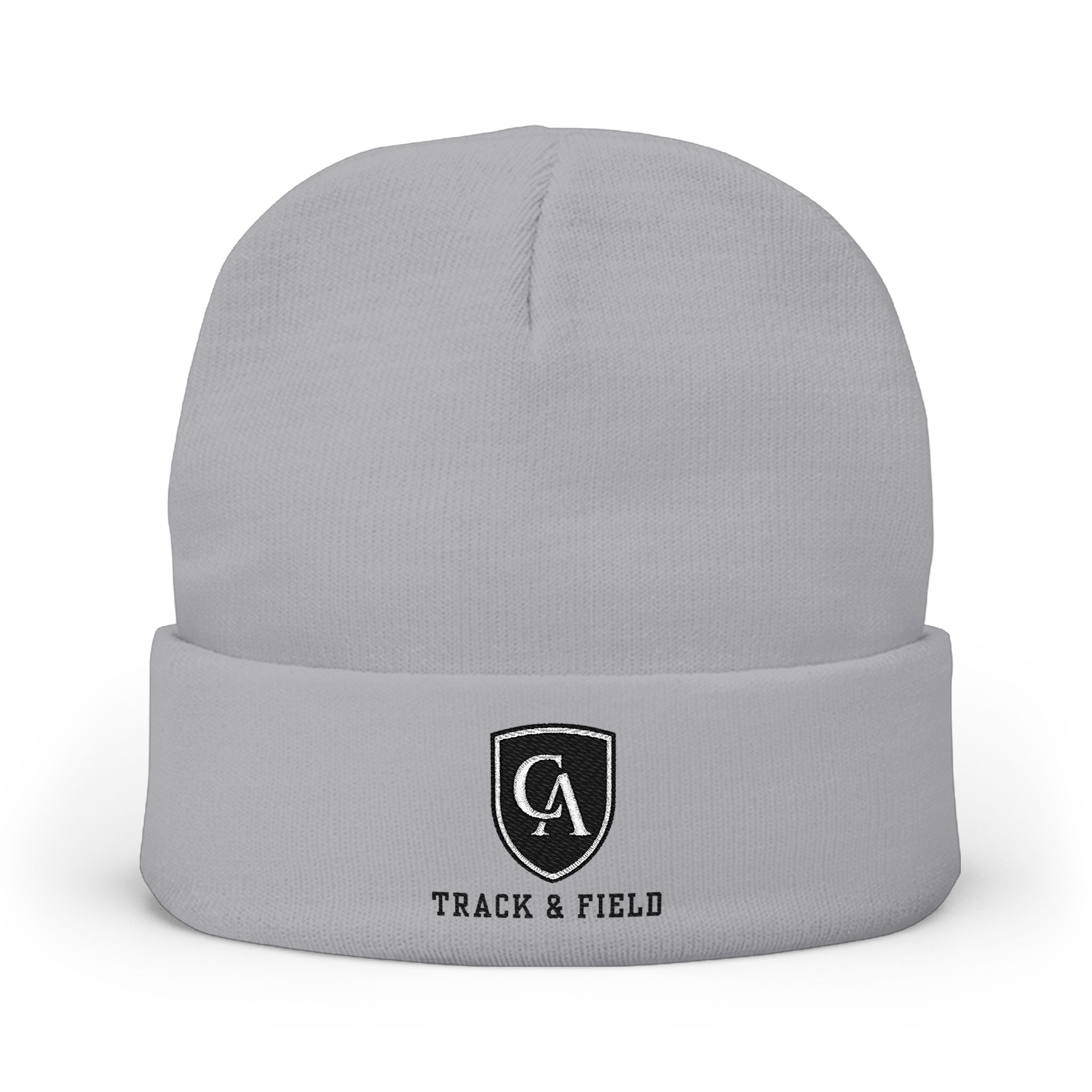 Adult Unisex Columbus Academy Vikings Track & Field Grey Embroidered Knit Hat