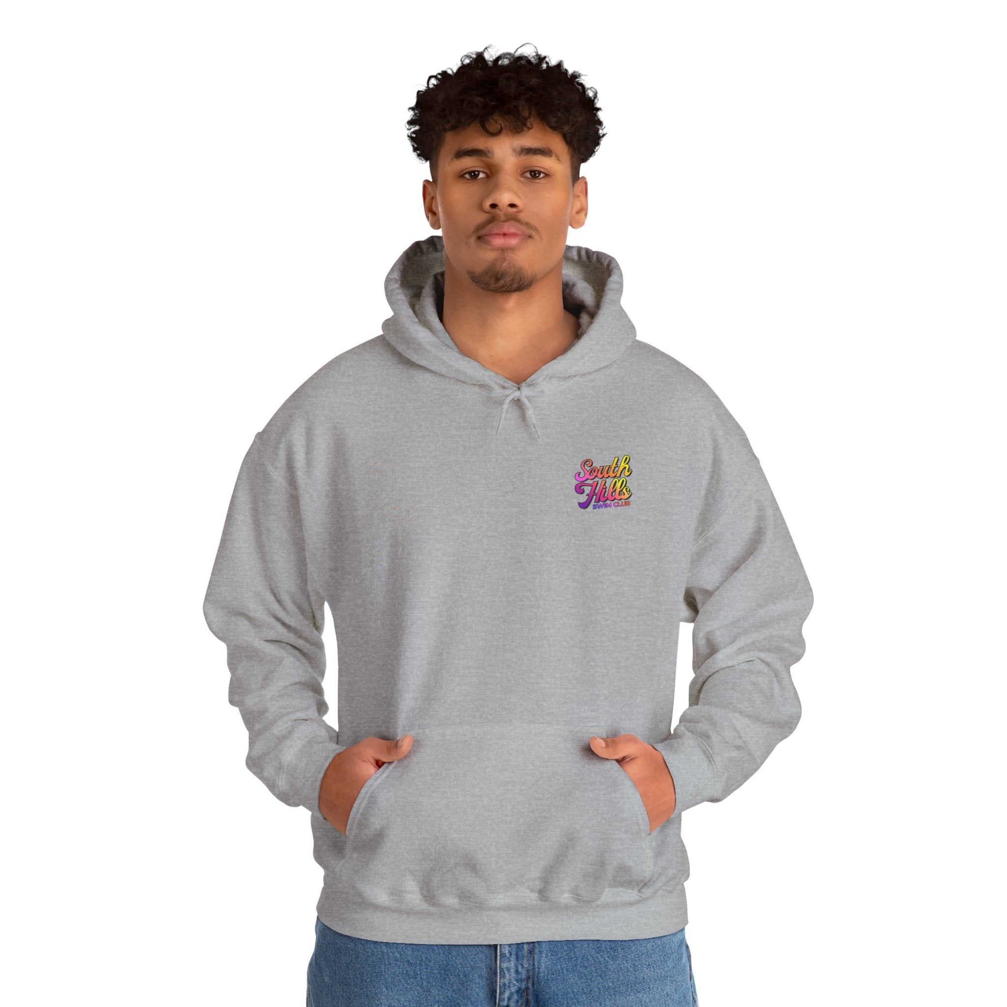 Adult Unisex South Hills Swim Club Sunset Script Graphic Hoodie