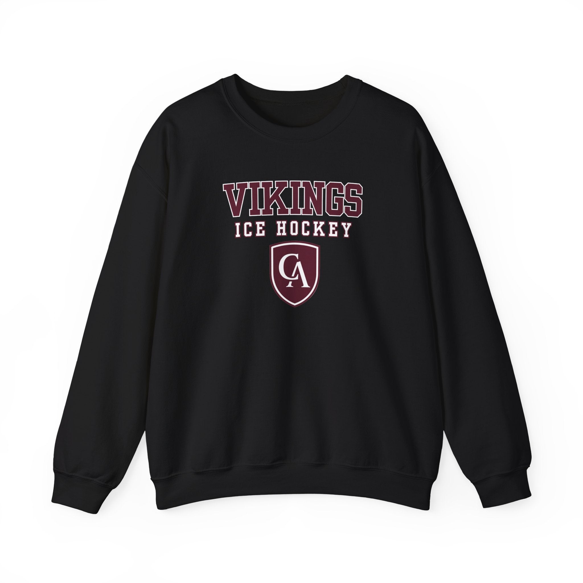 Adult Unisex Columbus Academy Vikings Ice Hockey Graphic Gildan Heavy Blend Sweatshirt