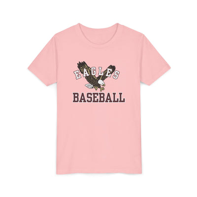 Youth Flying Baseball Eagle Baseball Graphic Short Sleeve Soft Tee