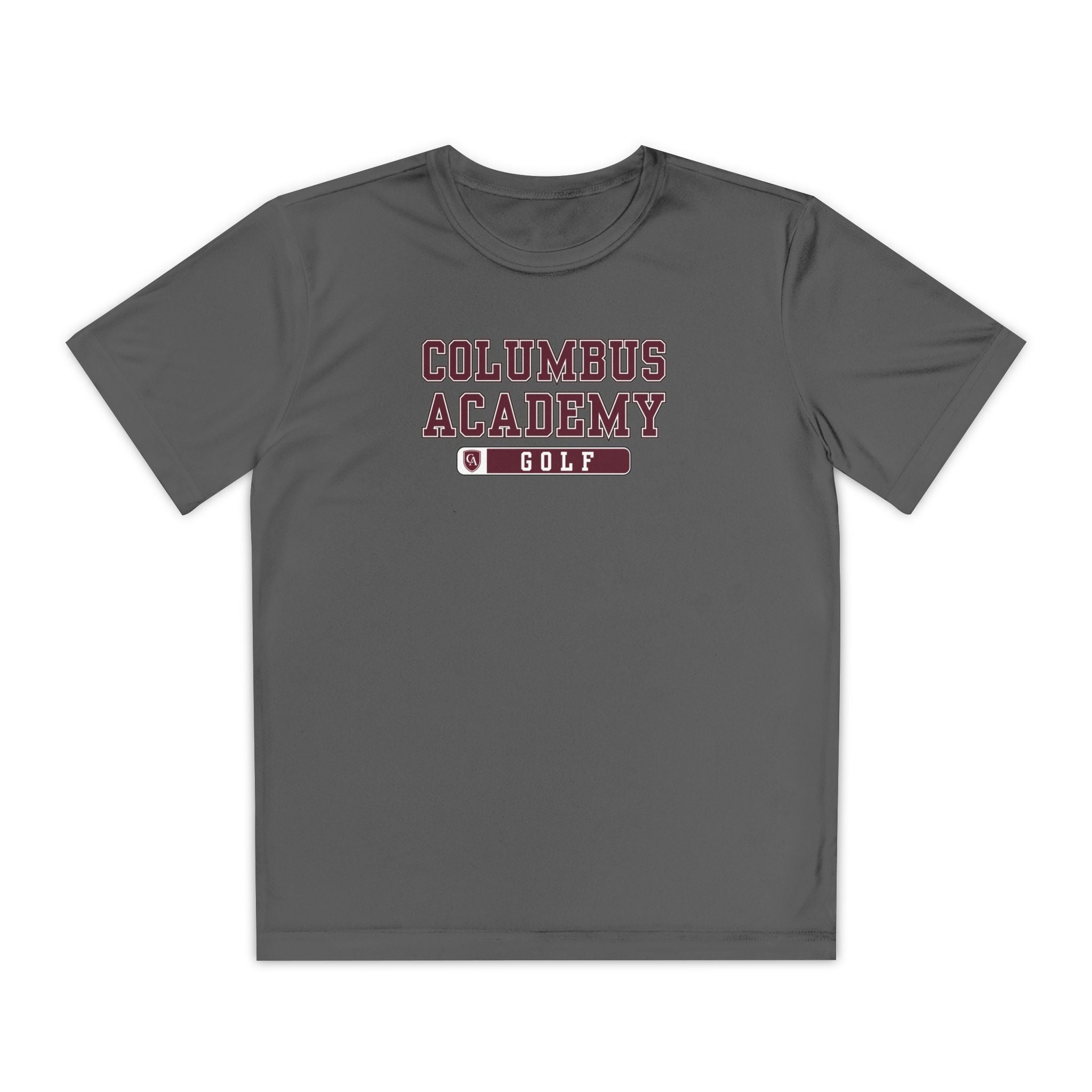 Youth Columbus Academy Golf Graphic Sport-Tek Competitor Performance Tee