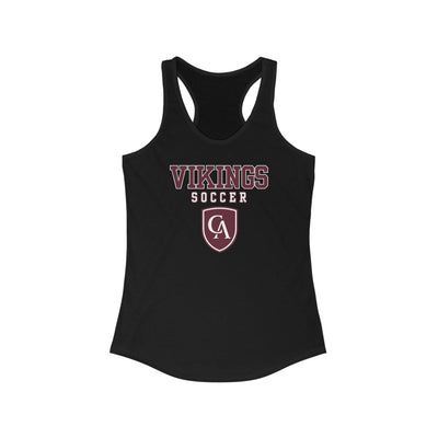 Women's Columbus Academy Vikings Soccer Graphic Next Level Racerback Tank