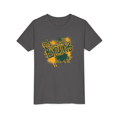 Youth Bruins Spray Painted Spirit Graphic Short Sleeve Soft Tee
