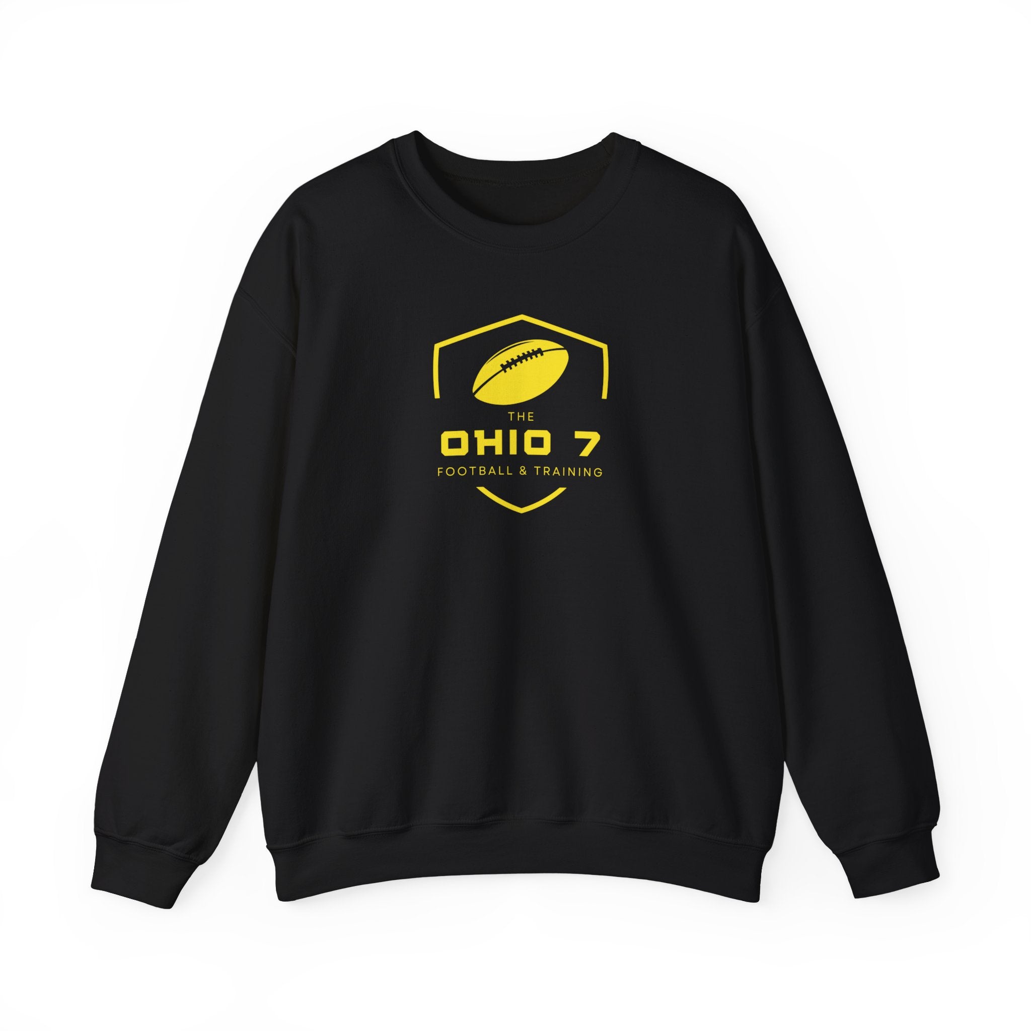 Adult Unisex The Ohio 7 Yellow Logo Gildan Heavy Blend Crewneck Sweatshirt