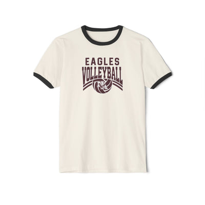 Adult Unisex New Albany Volleyball Varsity Arch Graphic Short Sleeve Ringer Tee