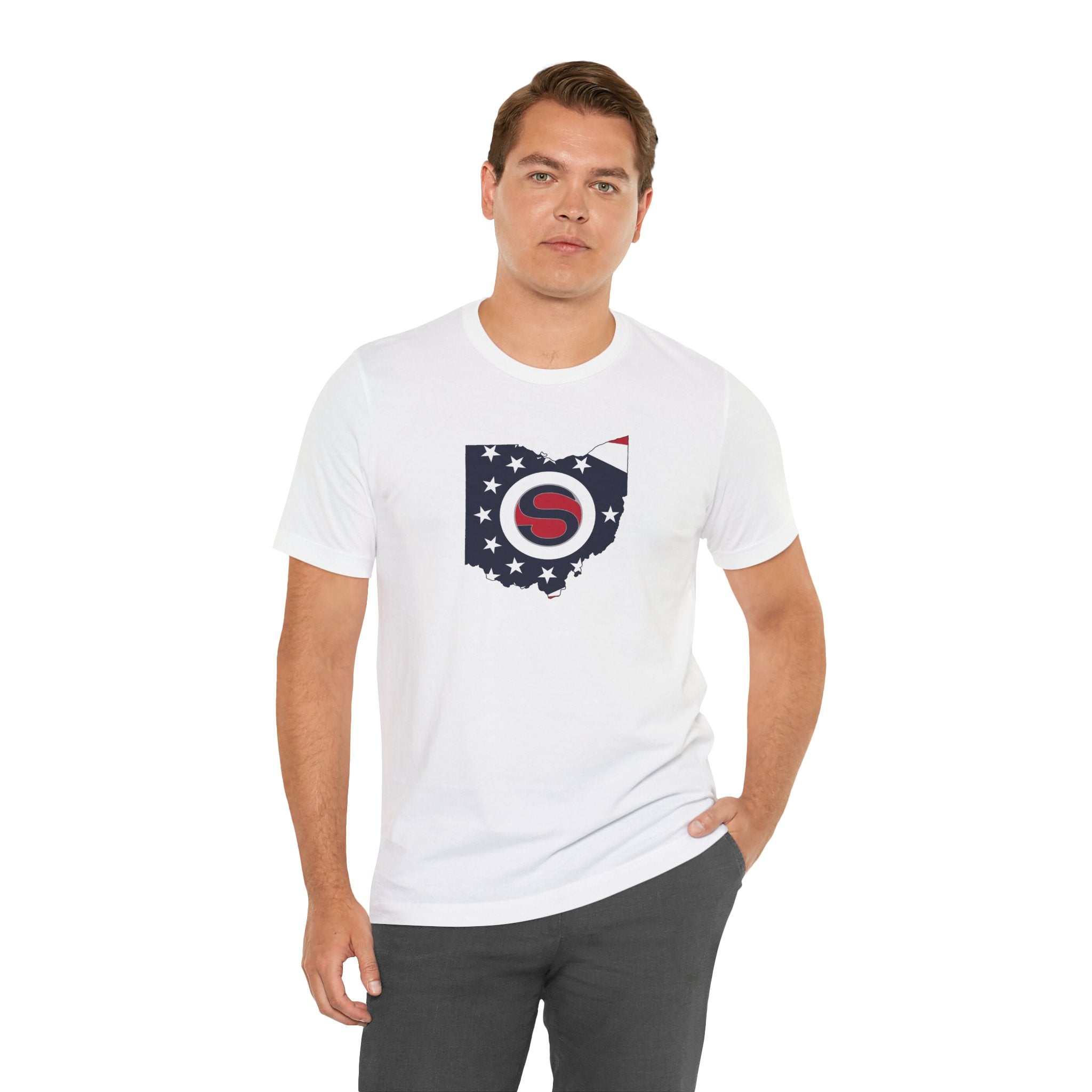 Adult Unisex Stingers Softball State Logo Graphic Short Sleeve Bella + Canvas Soft Tee