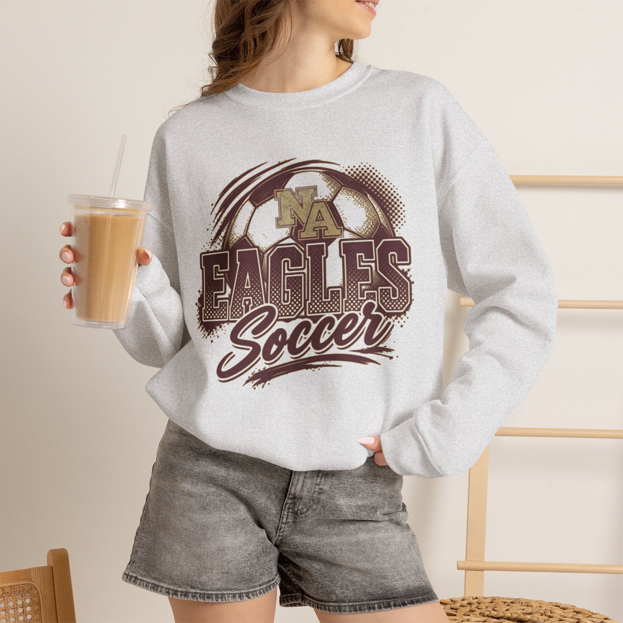 Adult Unisex New Albany Eagles Ombre Soccer Graphic Sweatshirt