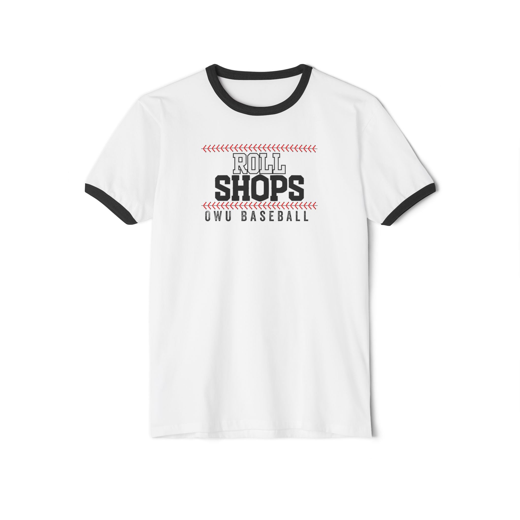 Adult Unisex OWU Roll Shops Baseball Graphic Short Sleeve Ringer Tee