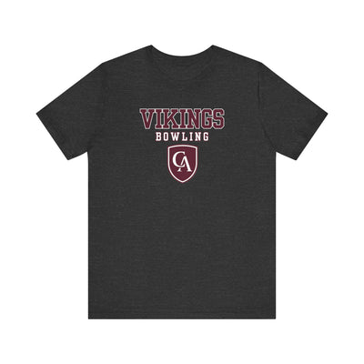 Adult Unisex Columbus Academy Vikings Bowling Graphic Short Sleeve Bella + Canvas Soft Tee