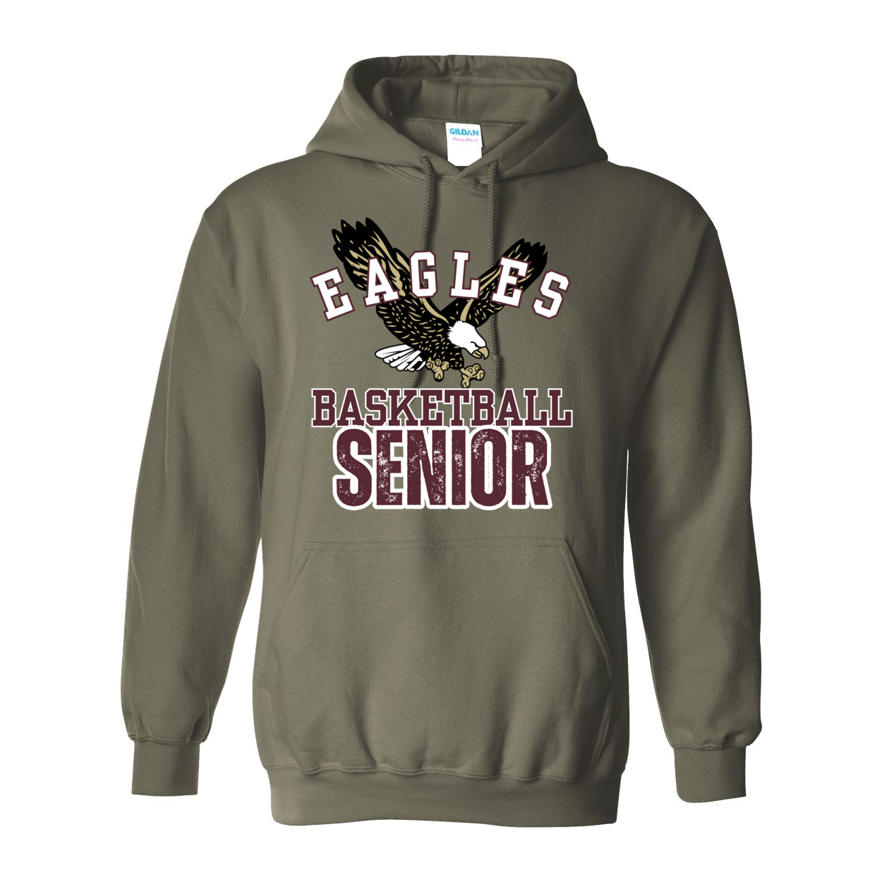 Adult Unisex Flying Eagle Basketball Senior Graphic Hoodie