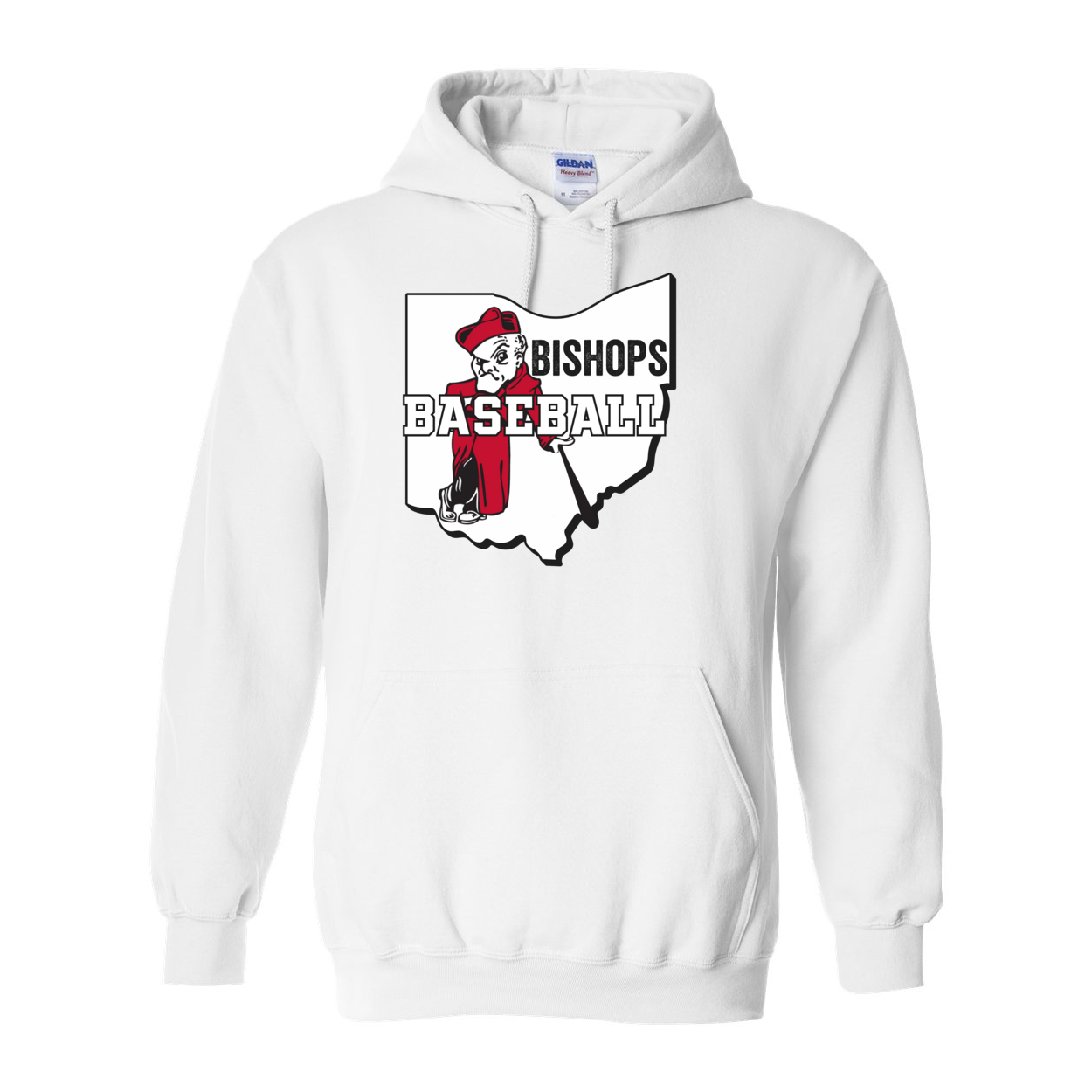 Adult Unisex Ohio Battling Bishops Baseball Graphic Hoodie - Ohio Wesleyan University