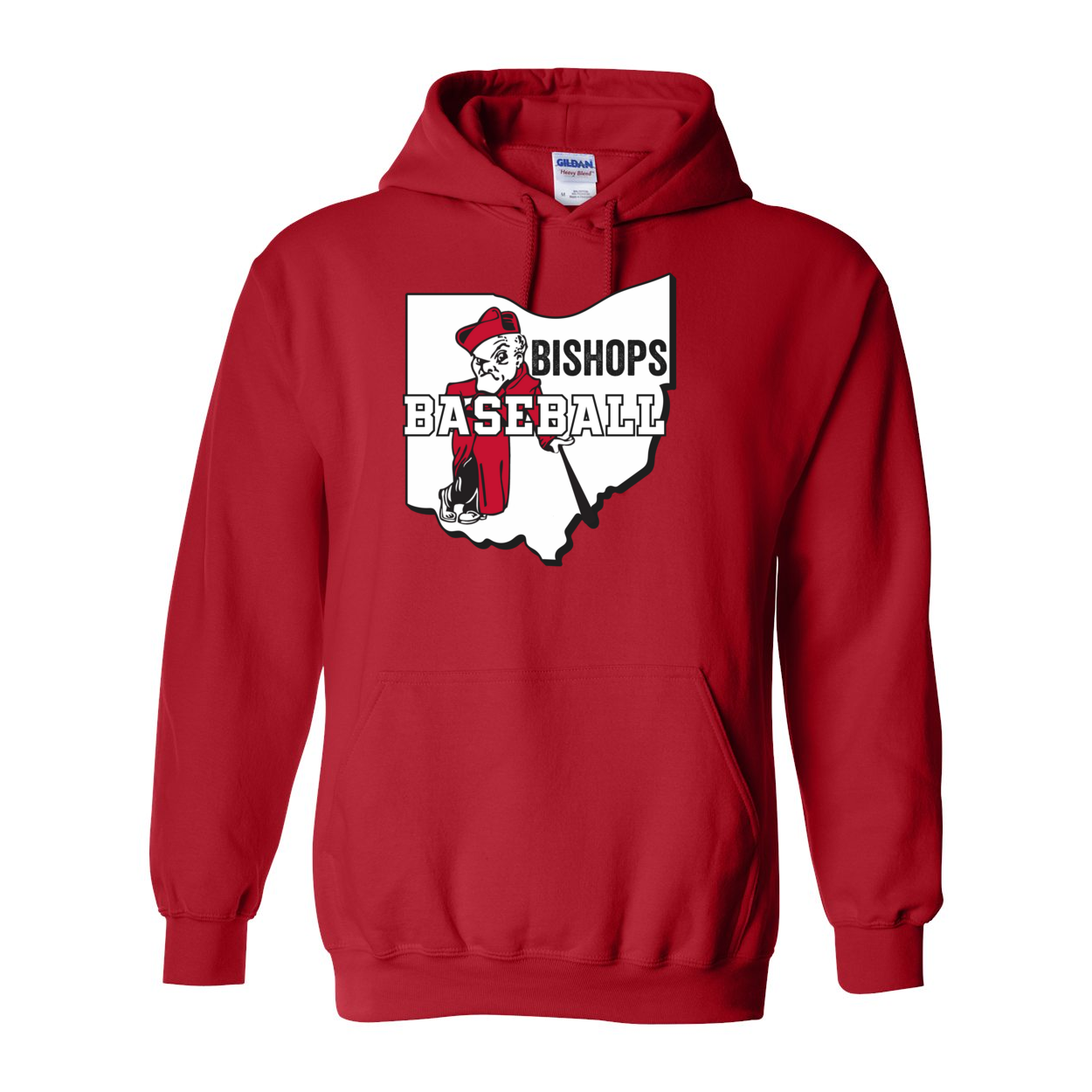 Adult Unisex Ohio Battling Bishops Baseball Graphic Hoodie - Ohio Wesleyan University