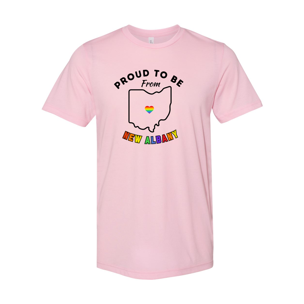 Adult Unisex City Rainbow Pride Super Soft Short Sleeve Graphic Tee - New Albany
