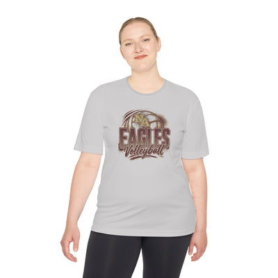 Adult Unisex New Albany Eagles Ombre Volleyball Graphic Sport-Tek Competitor Performance Tee