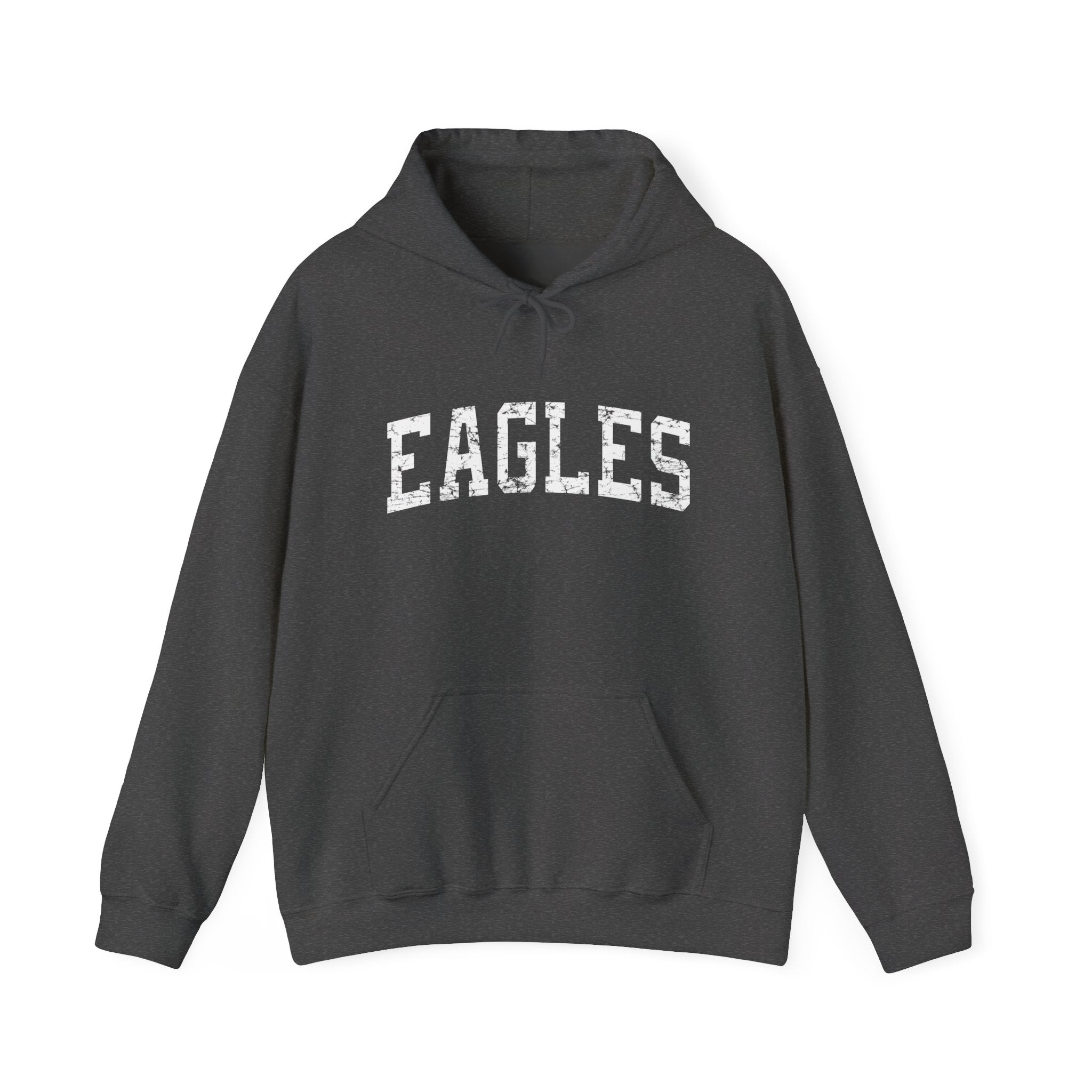 Adult Unisex Distressed White Eagles Graphic Hoodie