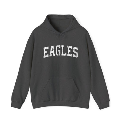 Adult Unisex Distressed White Eagles Graphic Hoodie