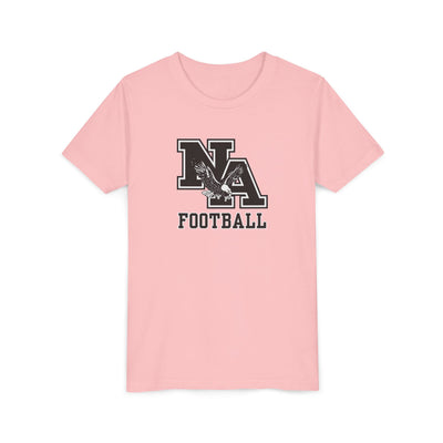 Youth Classic Logo Black Football Graphic Short Sleeve Soft Tee