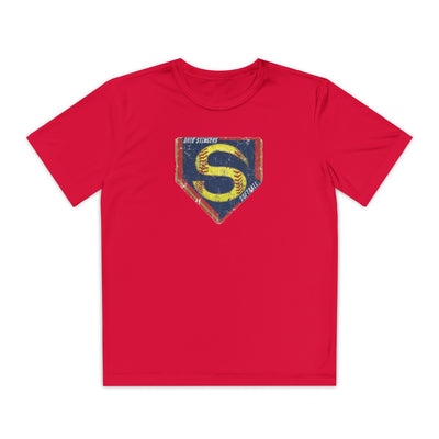 Youth Stingers Softball Distressed Logo Graphic Sport-Tek Competitor Performance Tee