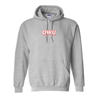 Adult Unisex OWU Script Bishops Baseball Graphic Hoodie - Ohio Wesleyan University