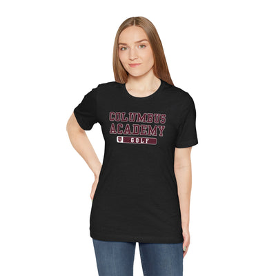 Adult Unisex Columbus Academy Golf Graphic Short Sleeve Bella + Canvas Soft Tee
