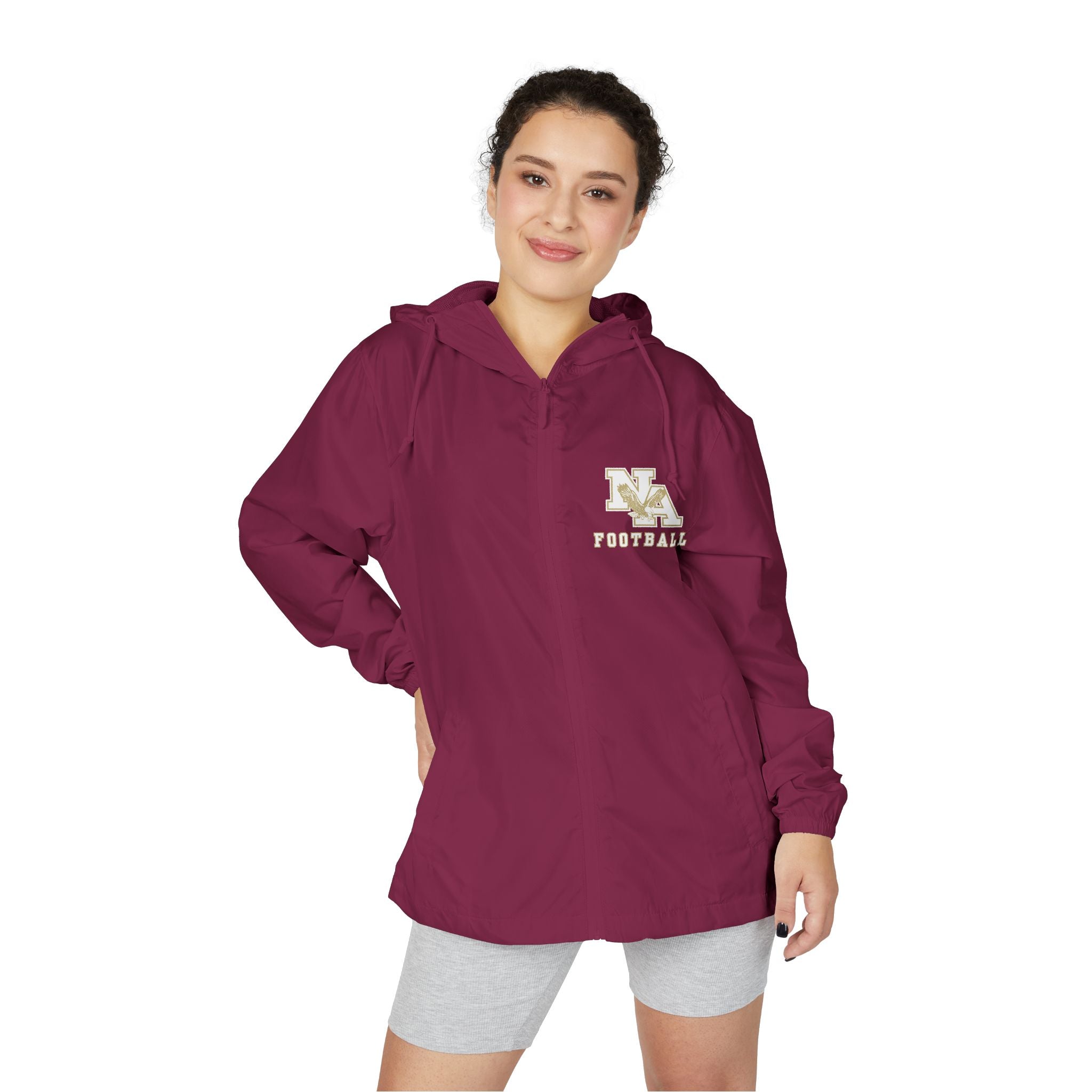 Adult Unisex NA Football Logo Full-Zip Windbreaker Jacket