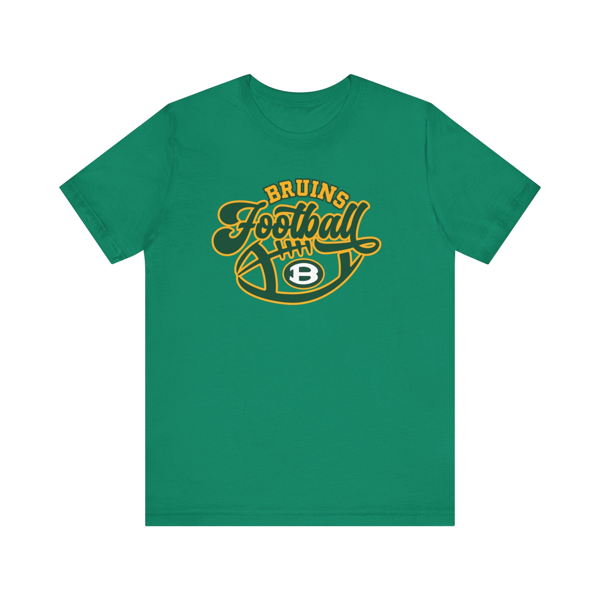 Adult Unisex Bruin Script Football Graphic Short Sleeve Soft Tee
