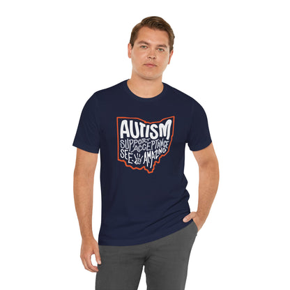Adult Unisex Autism See The Amazing Graphic Short Sleeve Soft Tee - Bridgeway Academy
