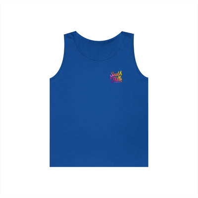 Adult Unisex South Hills Swim Club Sunset Script Graphic Tank