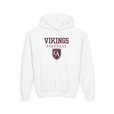 Youth Columbus Academy Vikings Football Graphic Gildan Heavy Blend Hoodie
