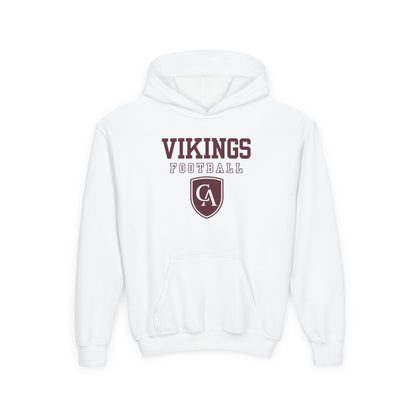 Youth Columbus Academy Vikings Football Graphic Gildan Heavy Blend Hoodie