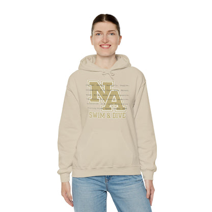 Adult Unisex Swim & Dive Logo Words Graphic Hoodie