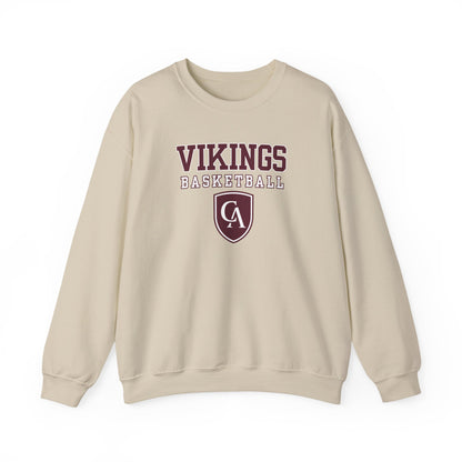 Adult Unisex Columbus Academy Vikings Basketball Graphic Gildan Heavy Blend Sweatshirt