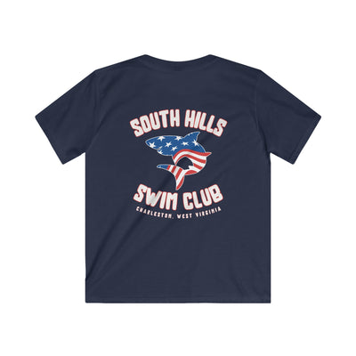 Youth South Hills Swim Club Patriotic Graphic Short Sleeve Gildan Softstyle Tee