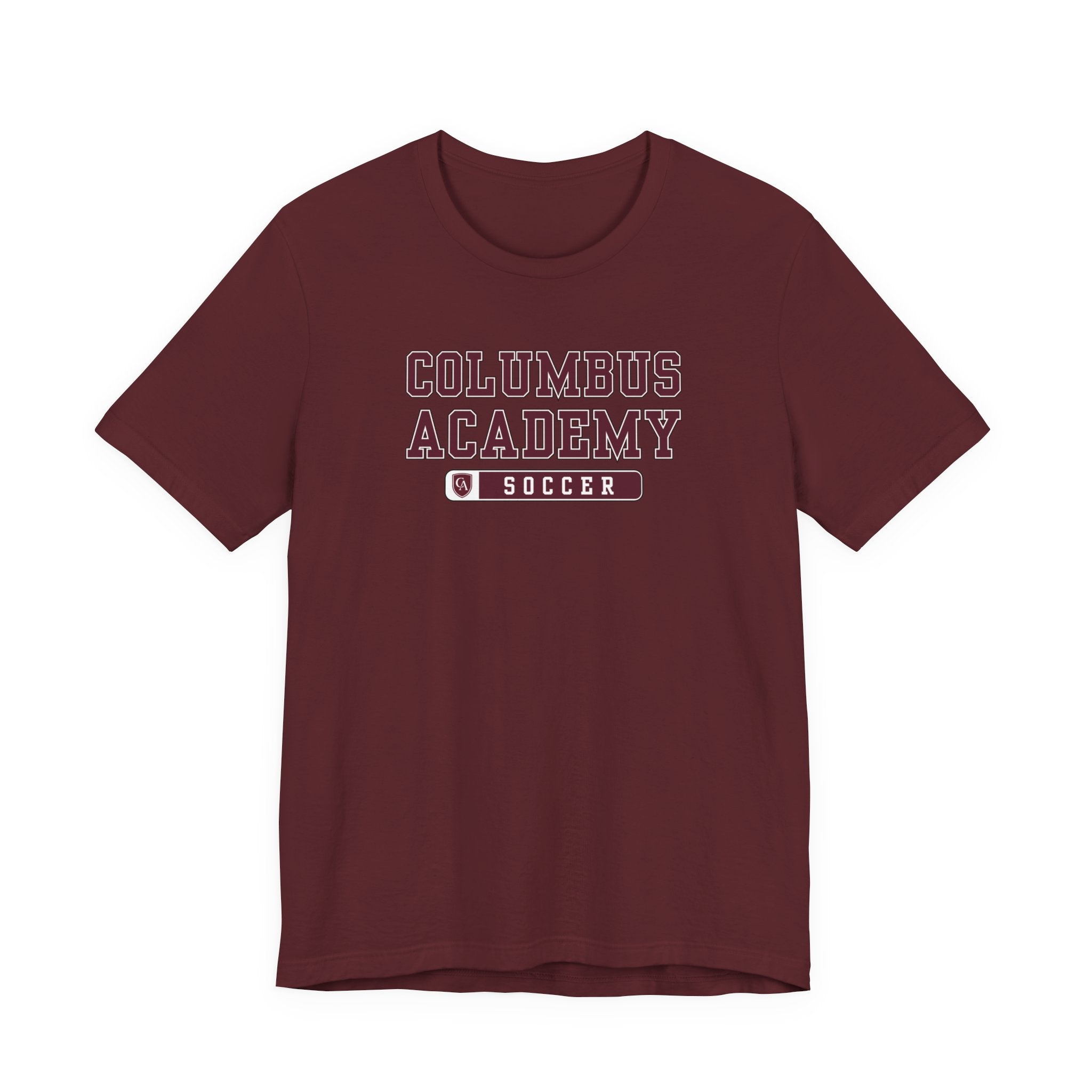 Adult Unisex Columbus Academy Soccer Graphic Short Sleeve Bella + Canvas Soft Tee