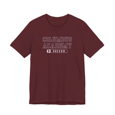 Adult Unisex Columbus Academy Soccer Graphic Short Sleeve Bella + Canvas Soft Tee