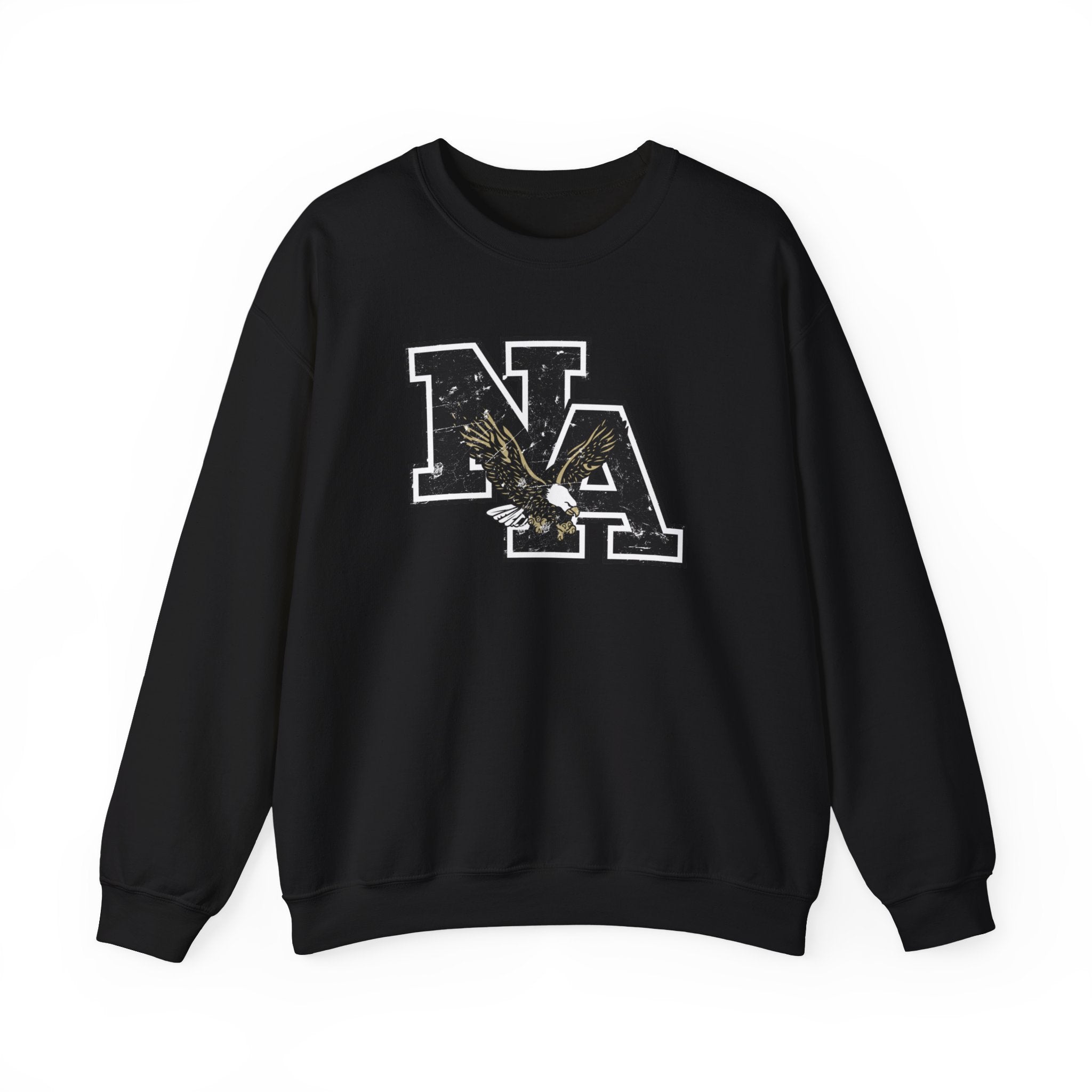 Adult Unisex Vintage Distressed Black Logo Graphic Sweatshirt