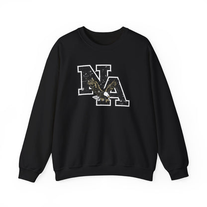 Adult Unisex Vintage Distressed Black Logo Graphic Sweatshirt