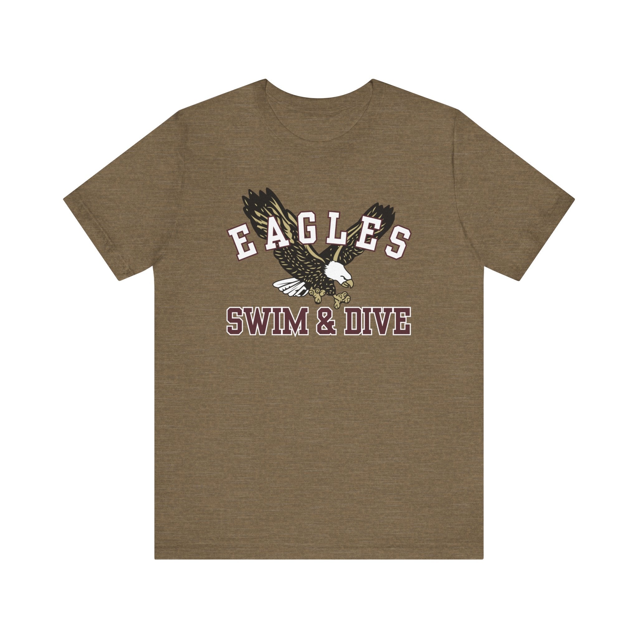 Adult Unisex Swim & Dive Flying Eagle Soft Short Sleeve Graphic Tee