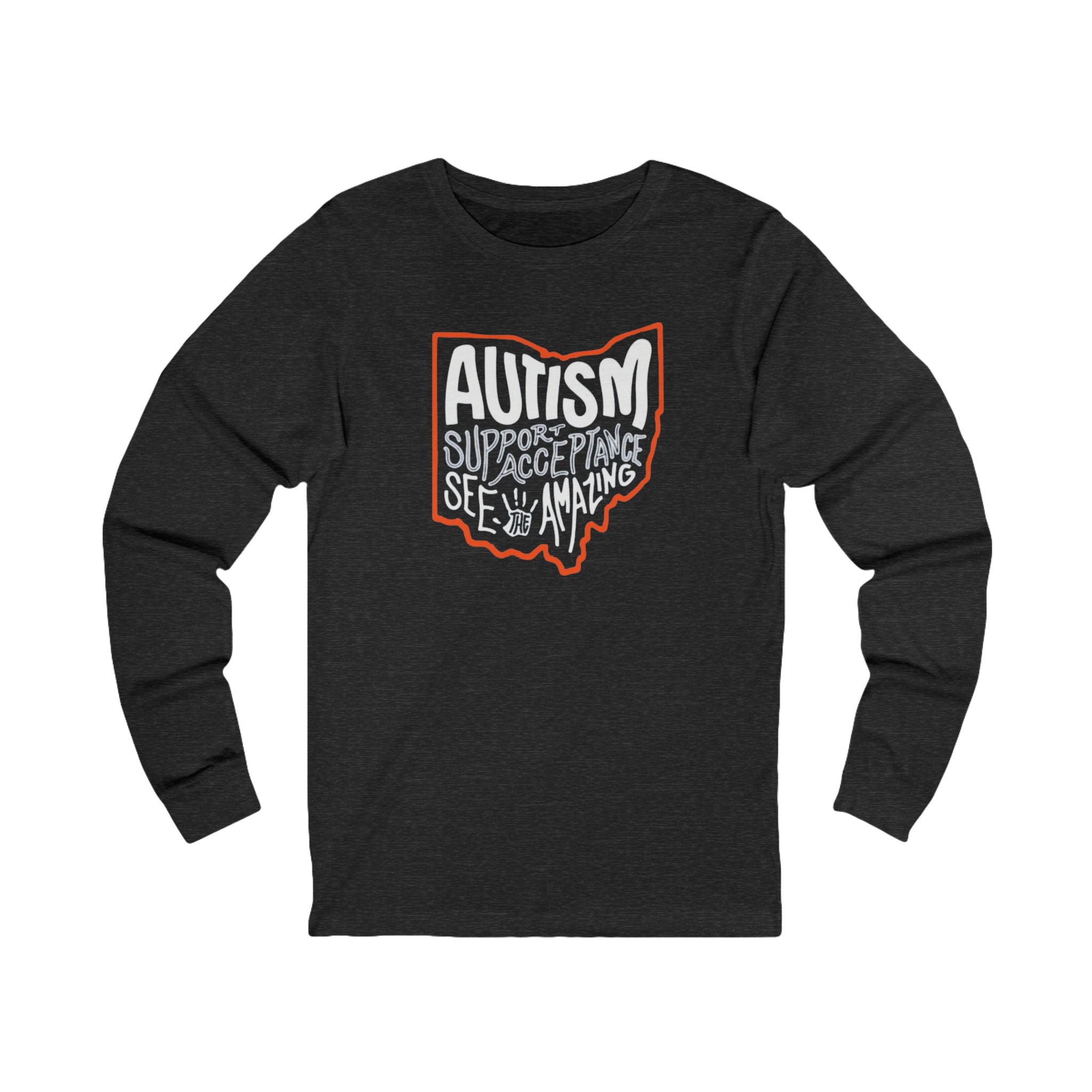 Adult Unisex Autism See The Amazing Graphic Long Sleeve Soft Tee