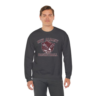 Adult Unisex New Albany Eagles Basketball Vintage Victory Graphic Sweatshirt