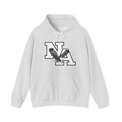 Adult Unisex White/Black Classic NA Logo Graphic Hoodie