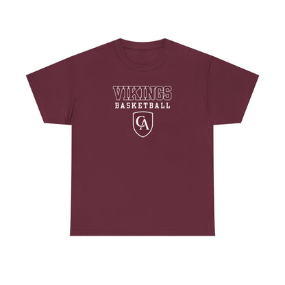 Adult Unisex Columbus Academy Vikings Basketball Graphic Short Sleeve Gildan Heavy Tee