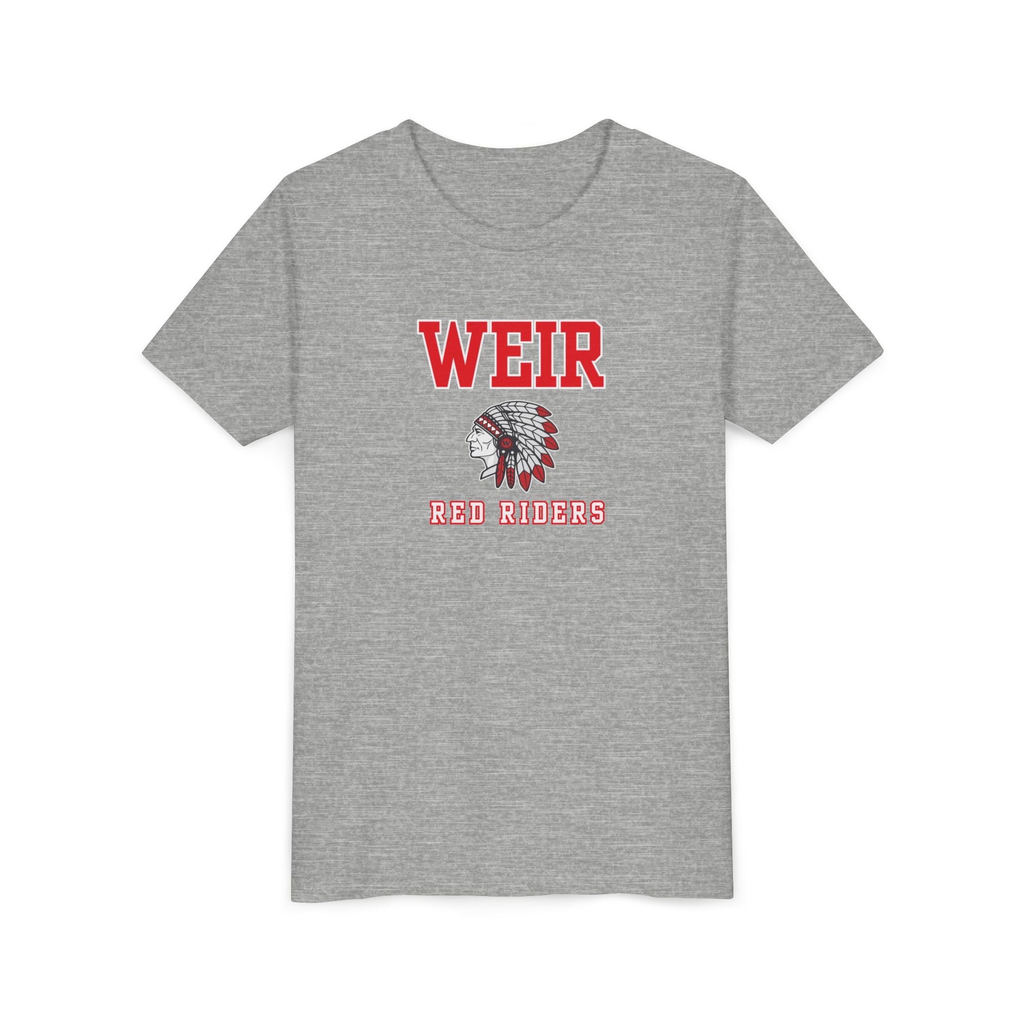 Youth Weir Red Riders Classic Mascot Graphic  Short Sleeve Bella + Canvas Soft Tee